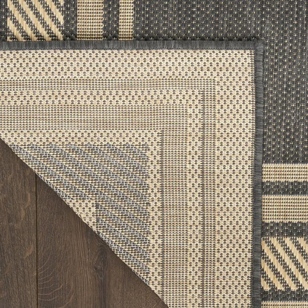 Nourison Horizon Indoor/Outdoor 2' x 6' Charcoal Modern Rug