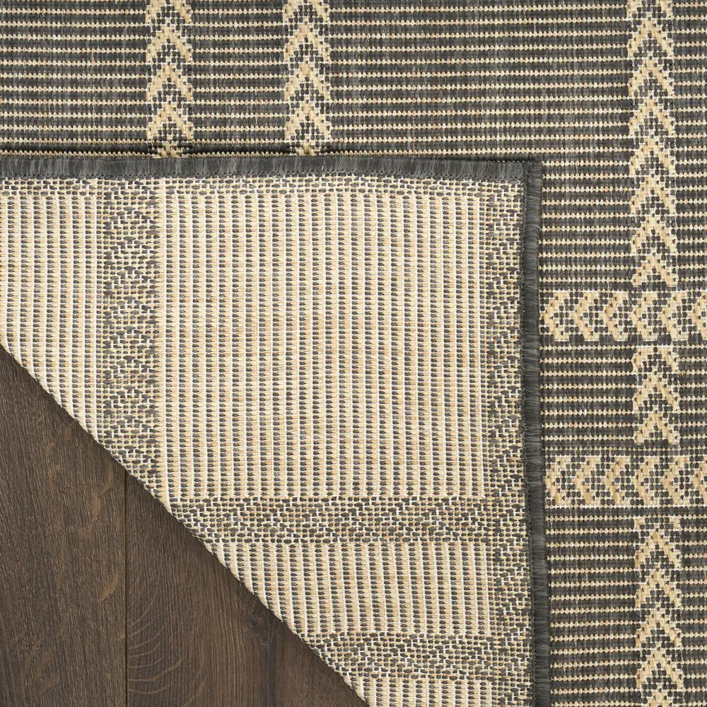 Nourison Horizon Indoor/Outdoor 4' x 6' Charcoal Modern Rug