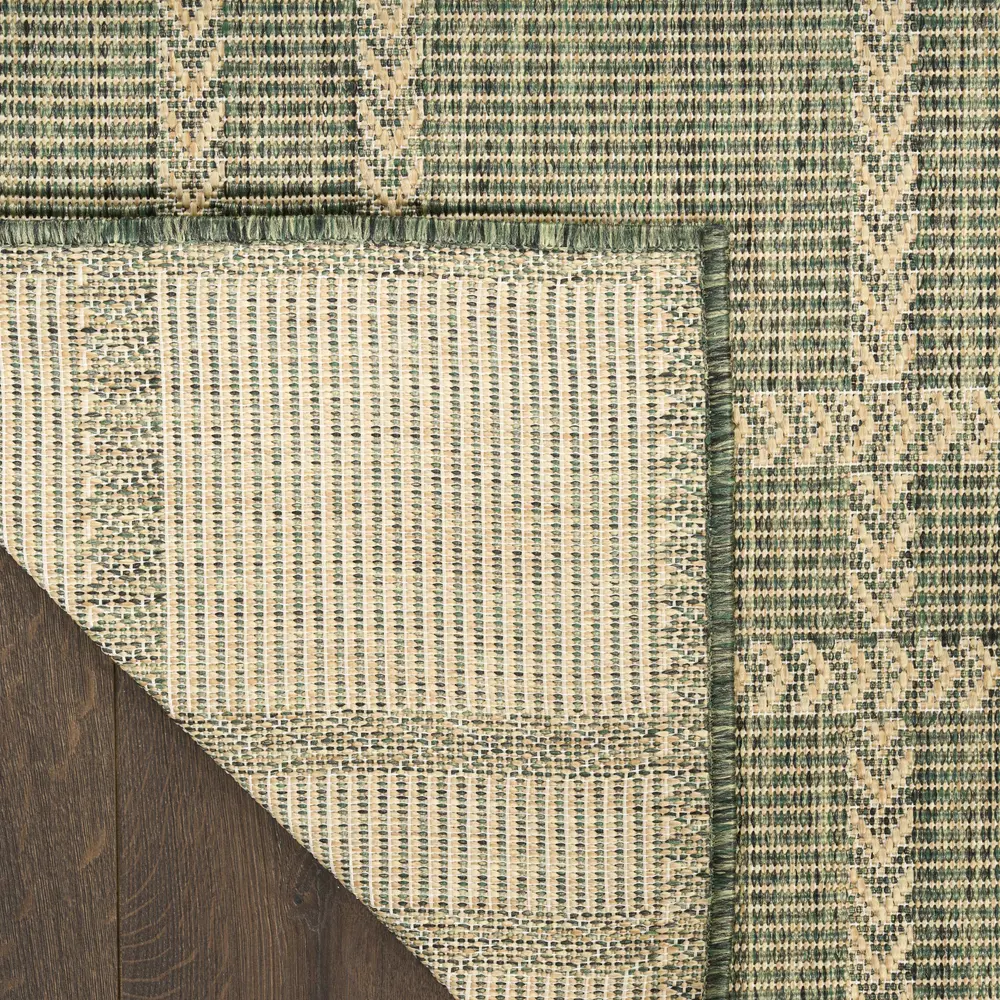 Nourison Horizon Indoor/Outdoor 6' x 9' Green Modern Rug