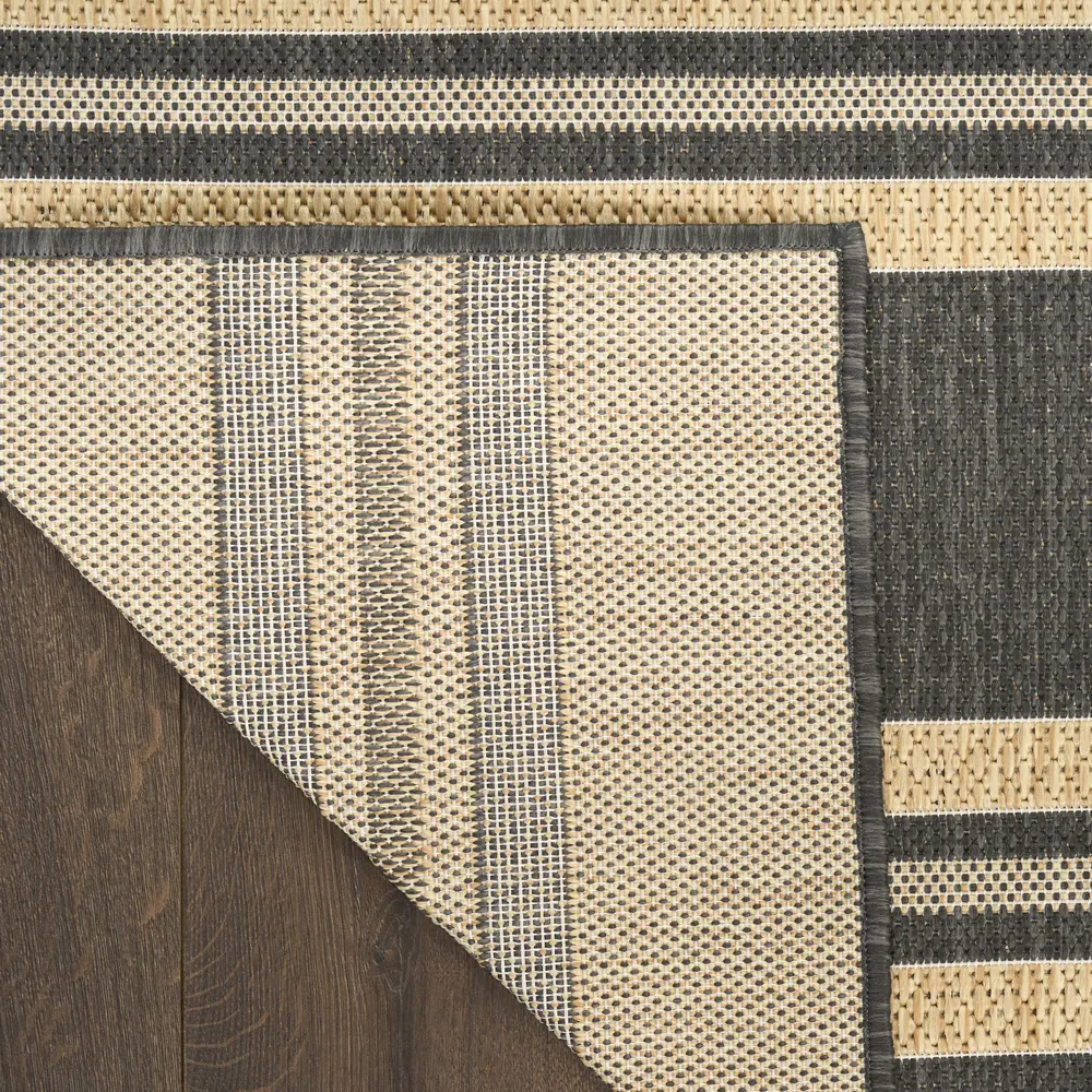 Nourison Horizon Indoor/Outdoor 4' x 6' Charcoal Modern Rug