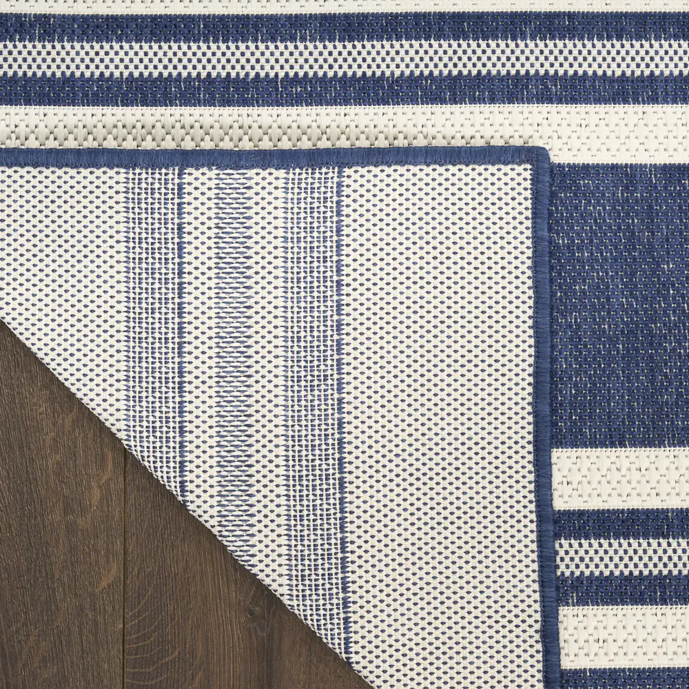 Nourison Horizon Indoor/Outdoor 4' x 6' Navy Modern Rug