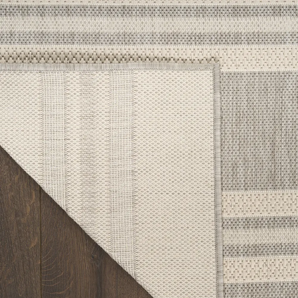 Nourison Horizon Indoor/Outdoor 6' x 9' Grey Modern Rug