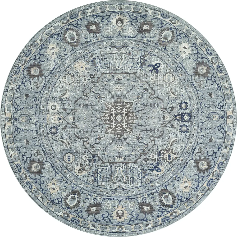 United Weavers Armada Clermont Blue Round Rug 7'11