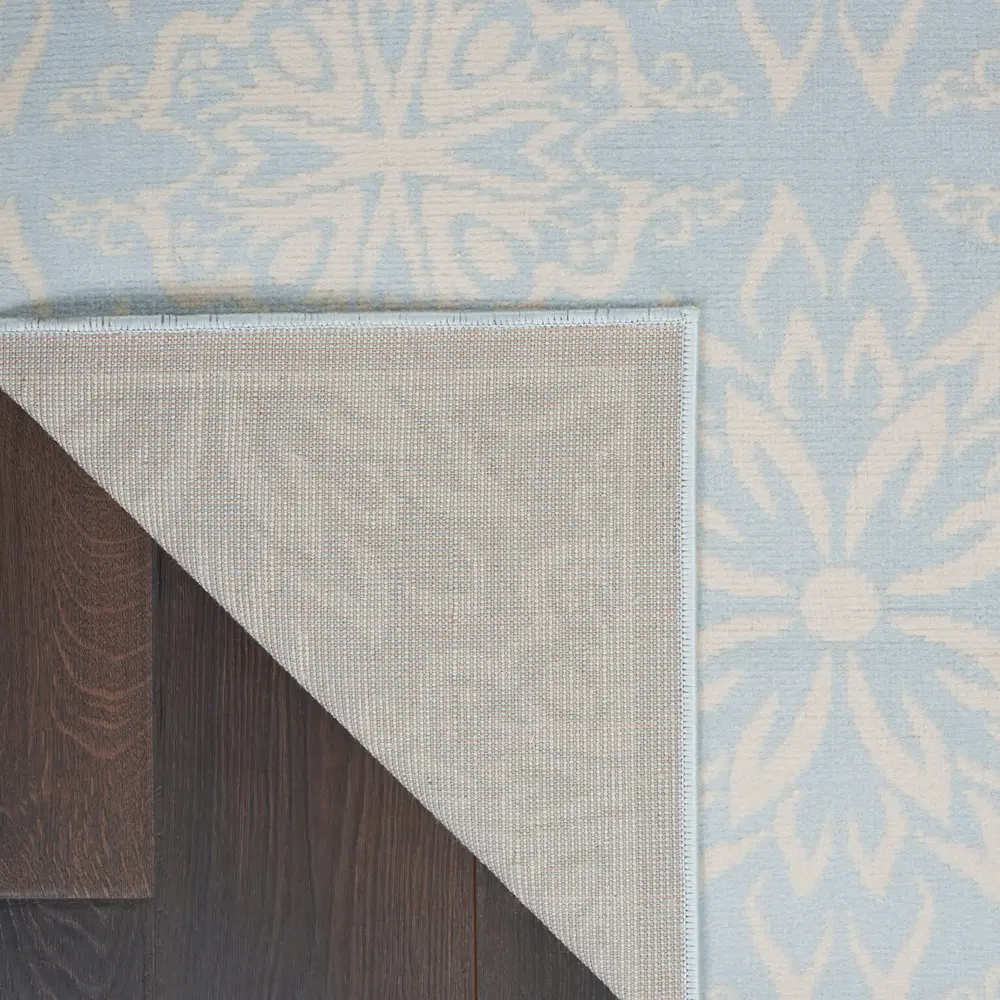 Nourison Jubilant 6' x 9' Ivory Light Blue Farmhouse Indoor Rug