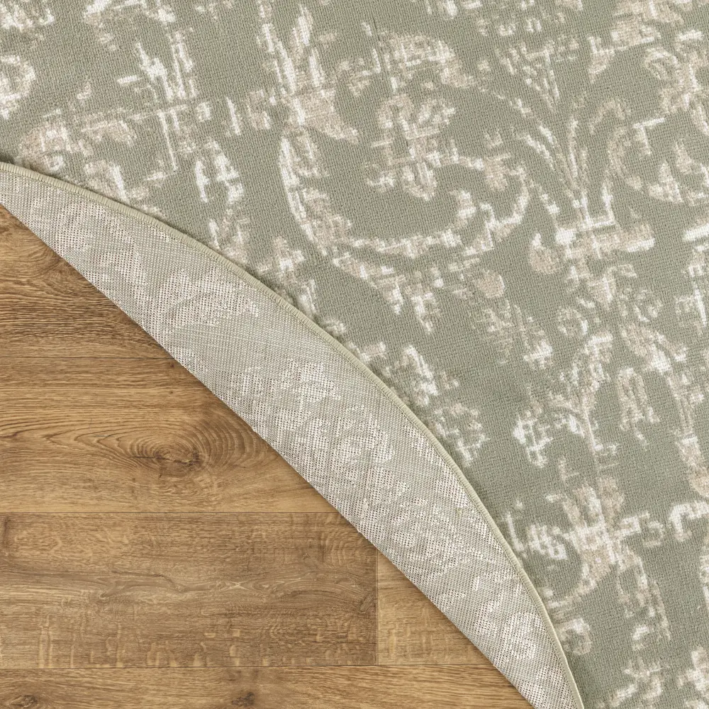 Nourison Jubilant 8' x Round Olive Vintage Indoor Rug