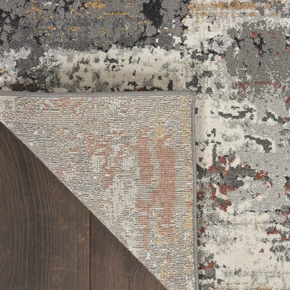 Nourison Ludlow 9' x 12' Grey/Multi Modern Indoor Rug