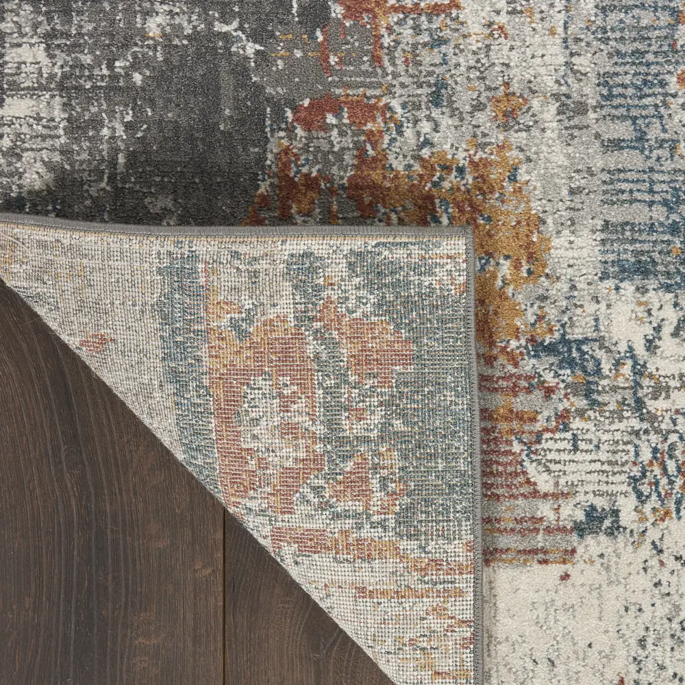 Nourison Ludlow 4' x 6' Grey/Multi Modern Indoor Rug
