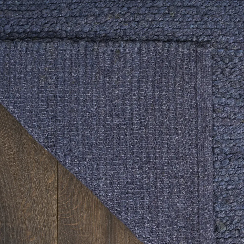 Nourison Natural Jute 8' x 10' Navy Farmhouse Indoor Rug
