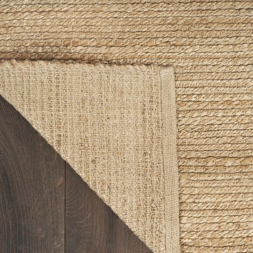 Nourison Natural Jute 3' x 5' Natural Farmhouse Indoor Rug