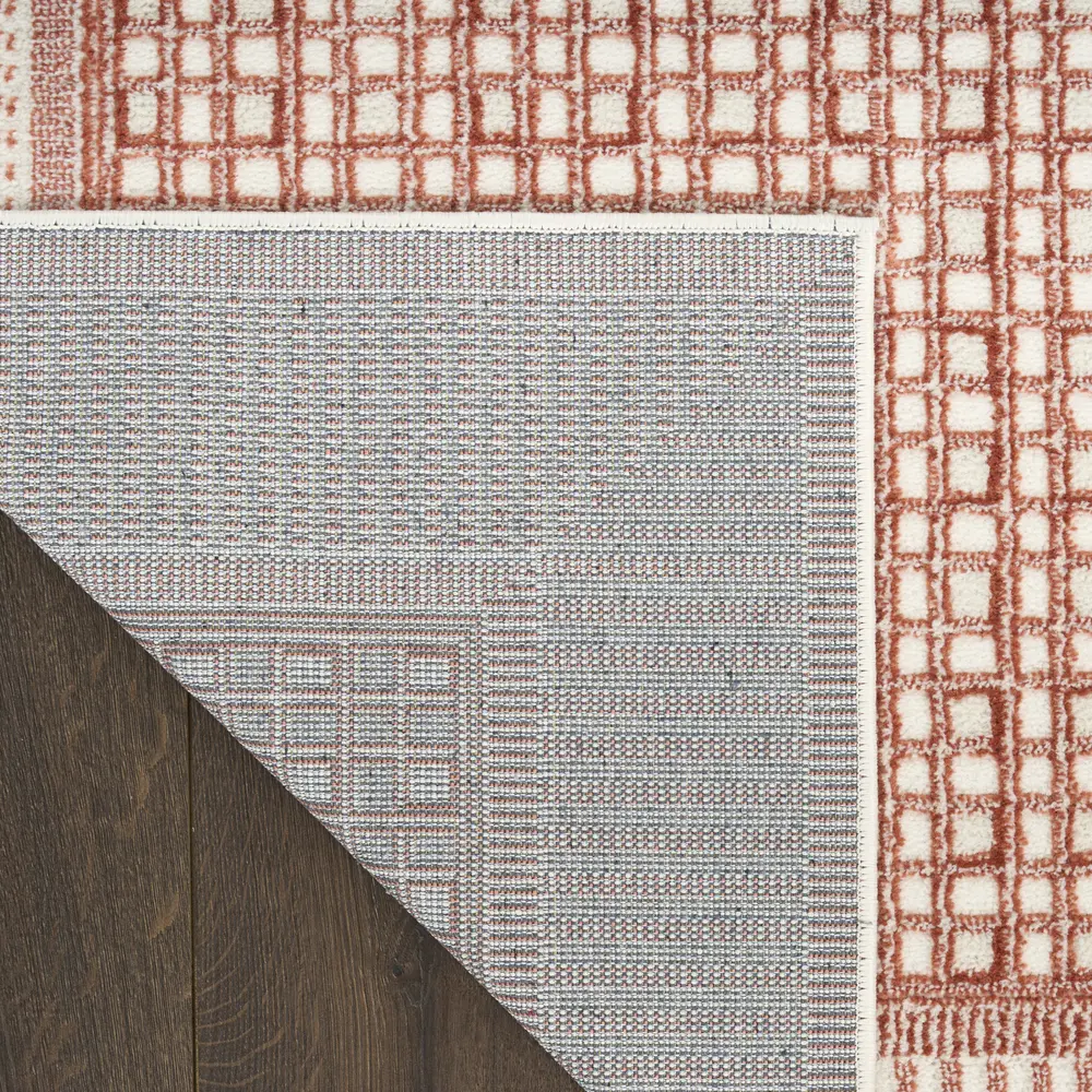 Nourison Nordic 4' x 6' Brick Ivory Modern Indoor Rug