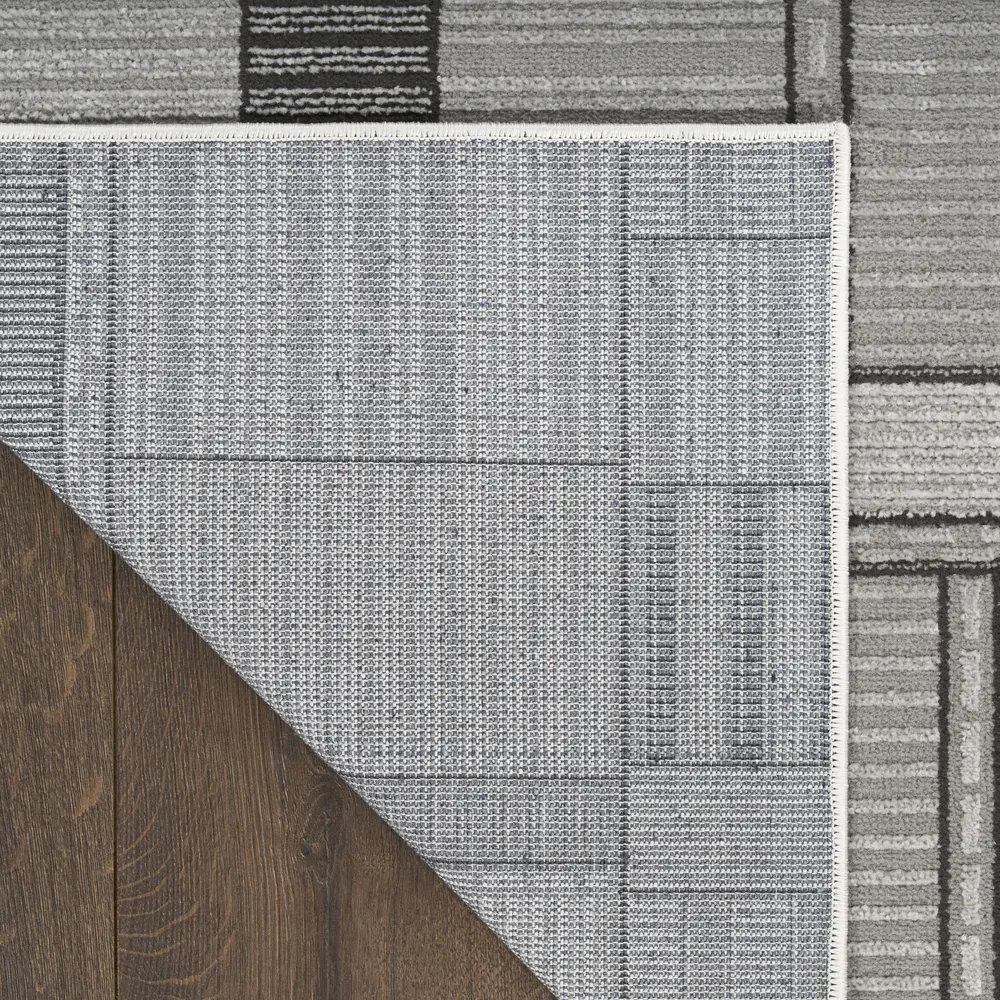 Nourison Nordic 4' x 6' Black Grey Modern Indoor Rug