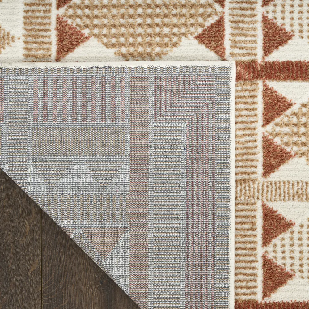 Nourison Nordic 4' x 6' Rust Modern Indoor Rug