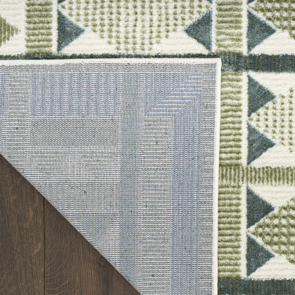 Nourison Nordic 4' x 6' Green Blue Modern Indoor Rug