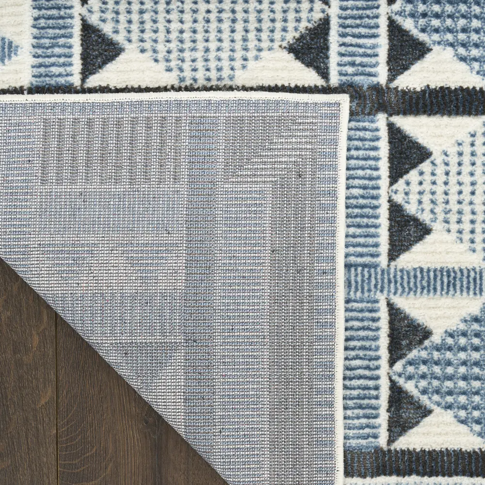 Nourison Nordic 5' x 7' Blue Modern Indoor Rug