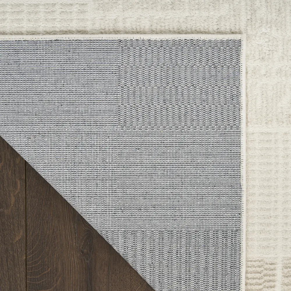 Nourison Nordic 4' x 6' Ivory Grey Modern Indoor Rug