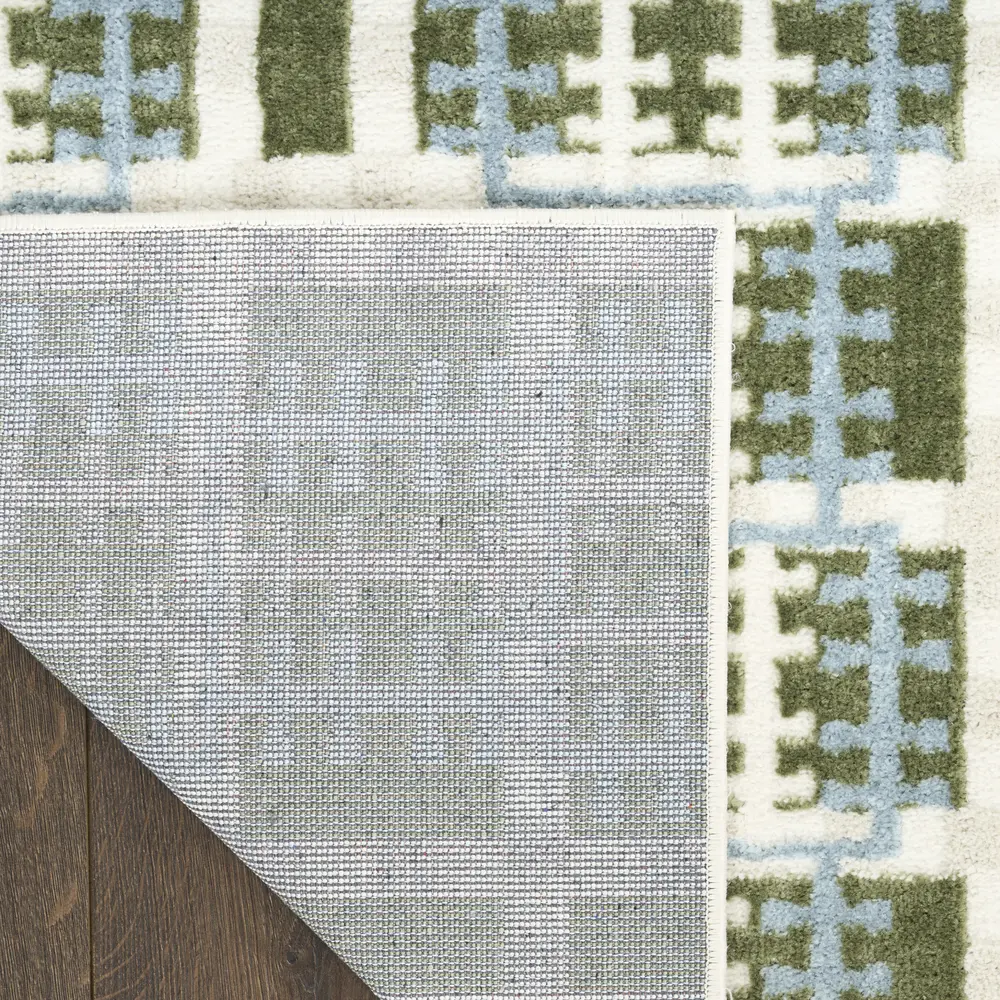 Nourison Nordic 4' x 6' Blue Green Modern Indoor Rug