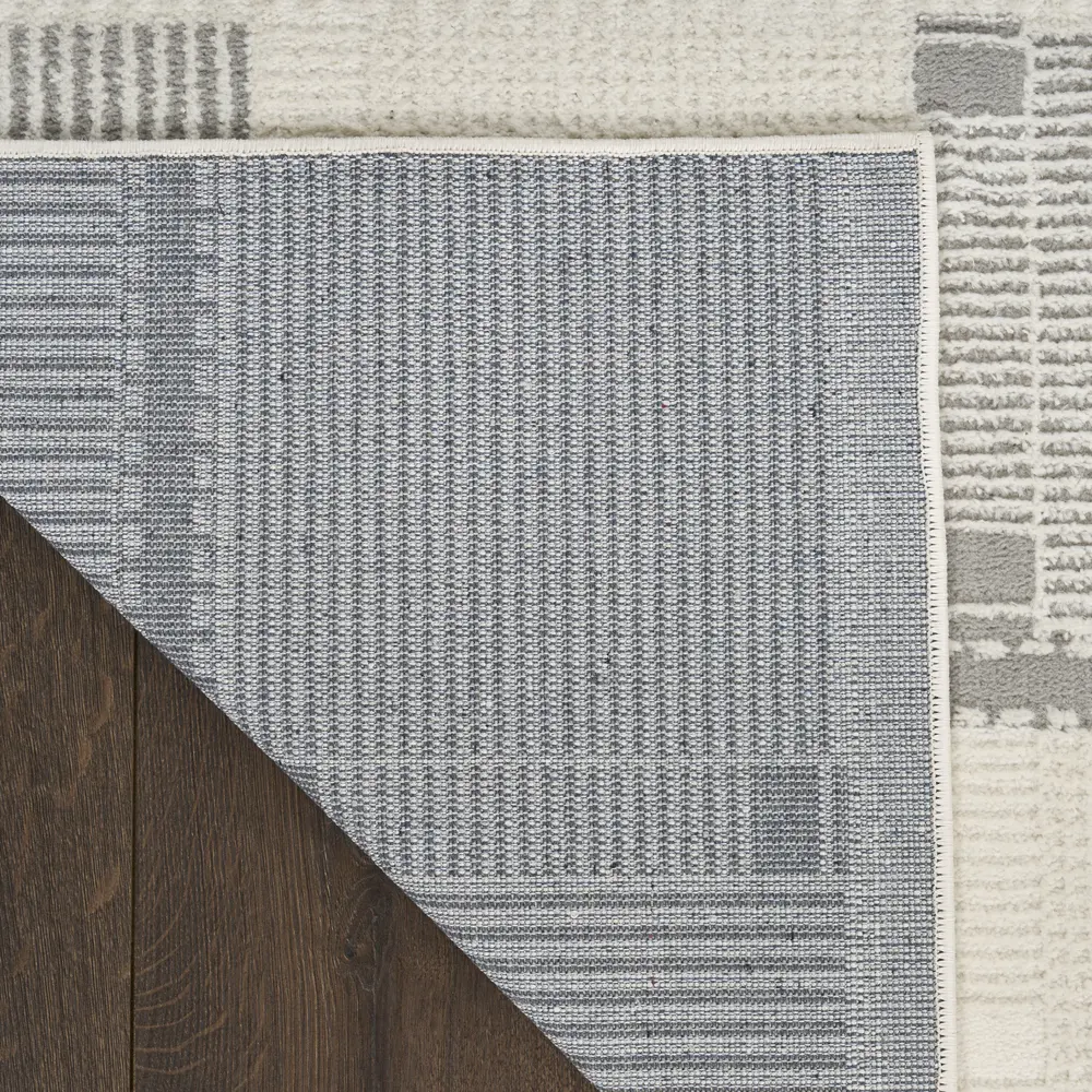 Nourison Nordic 4' x 6' Ivory Grey Modern Indoor Rug