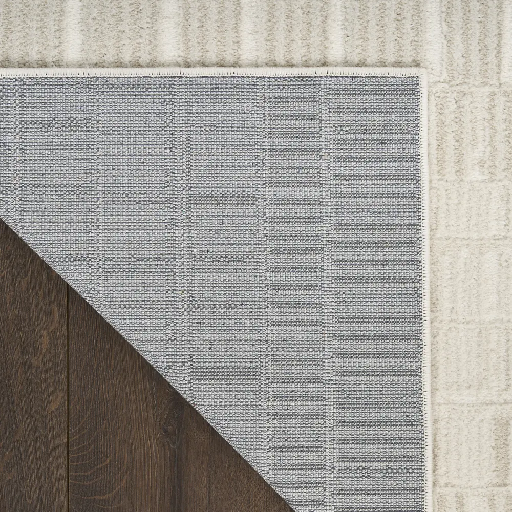 Nourison Nordic 2' x 6' Ivory Modern Indoor Rug