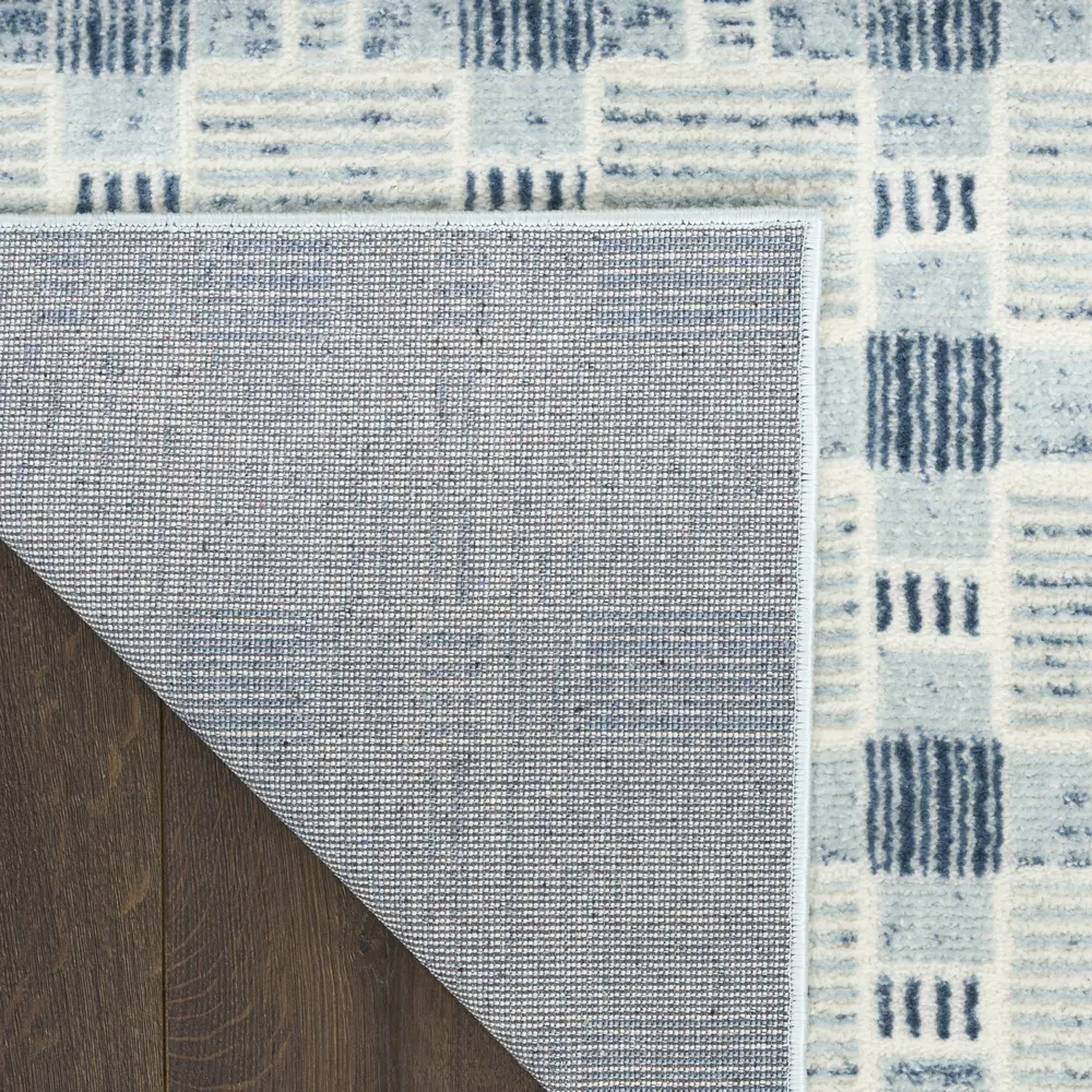 Nourison Nordic 4' x 6' Blue Modern Indoor Rug