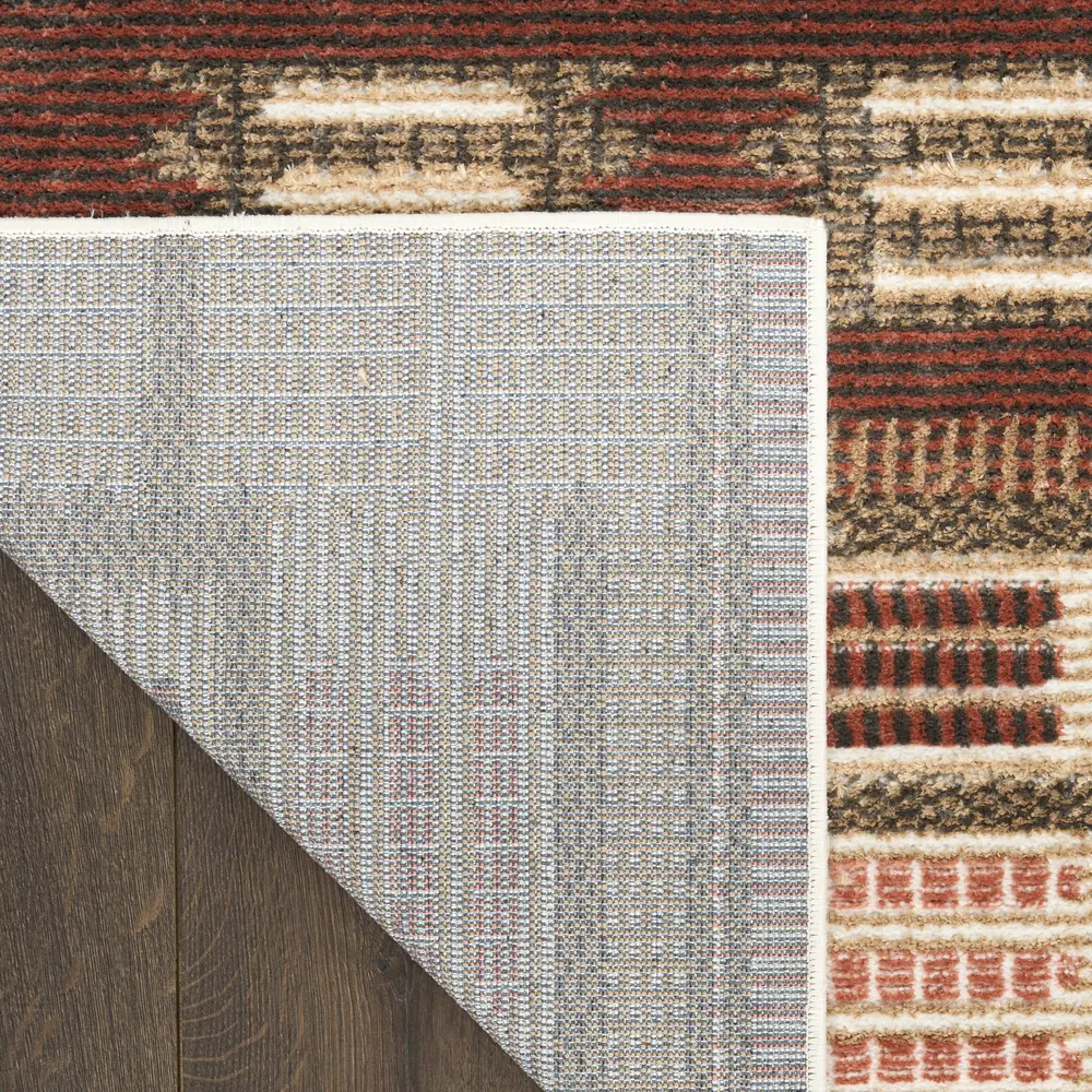 Nourison Nordic 4' x 6' Rust Modern Indoor Rug