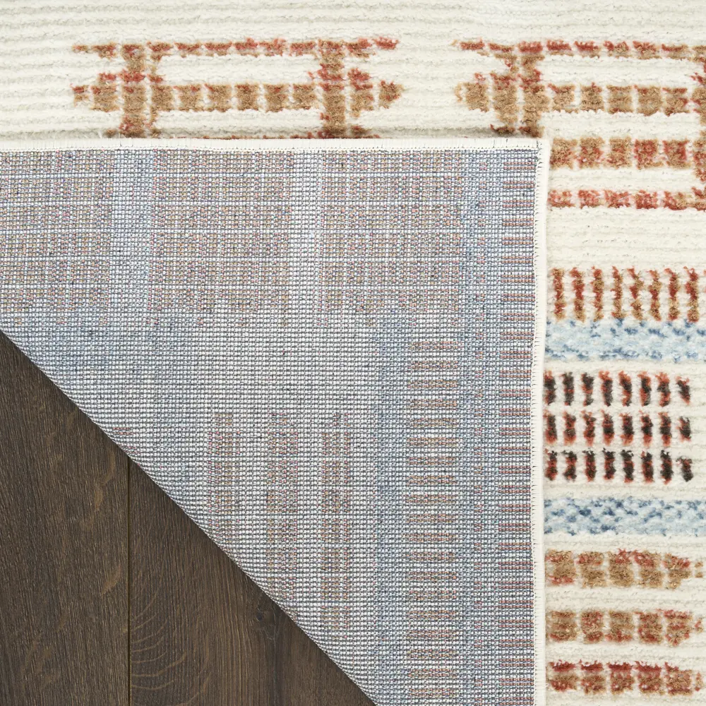 Nourison Nordic 5' x 7' Ivory Rust Modern Indoor Rug