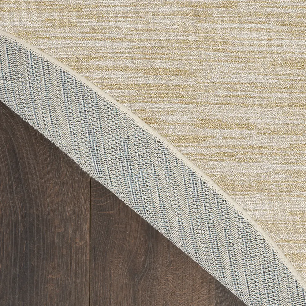 Nourison Essentials 4' x Round Ivory Gold Outdoor Rug