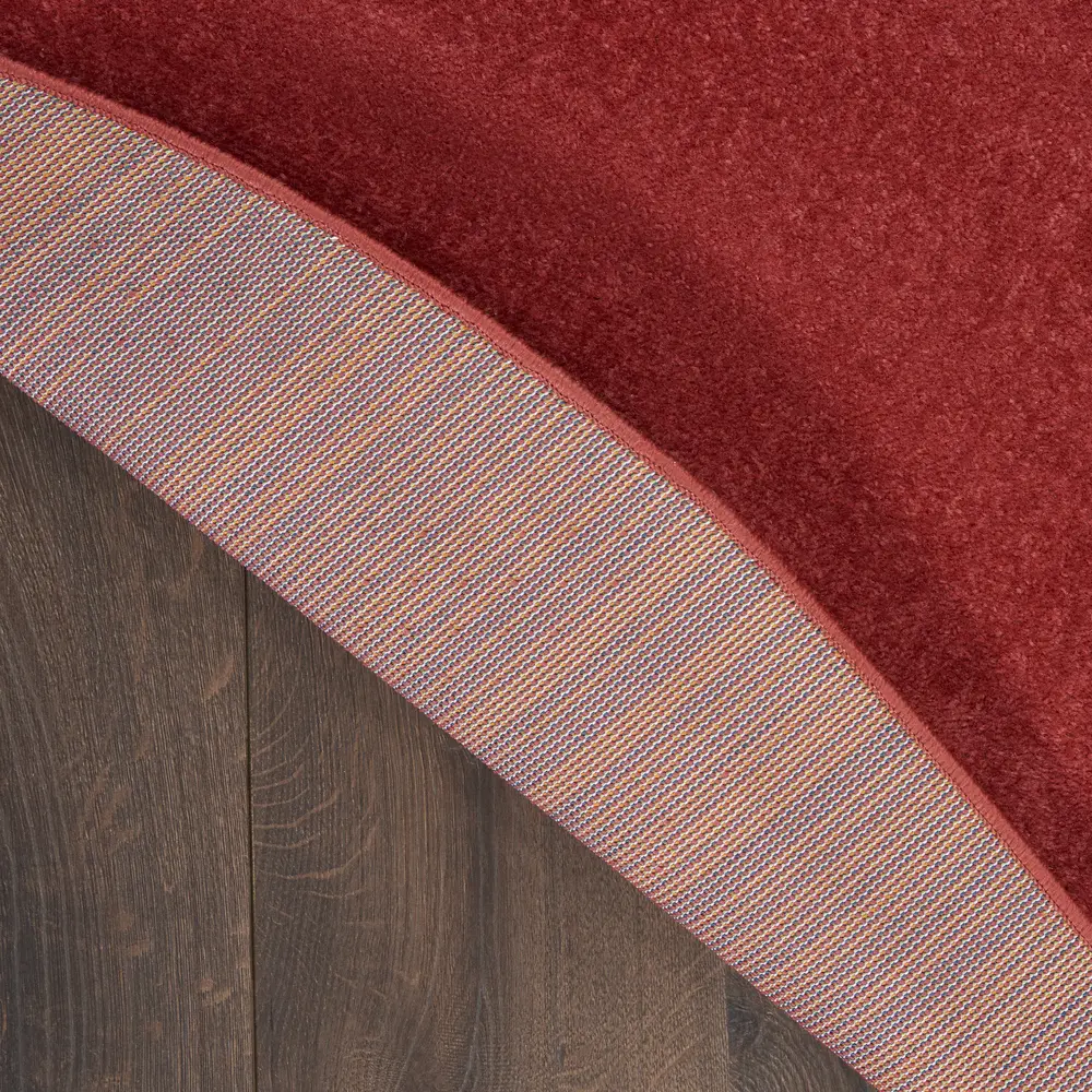 Nourison Essentials 6' x Round Brick Red Outdoor Rug