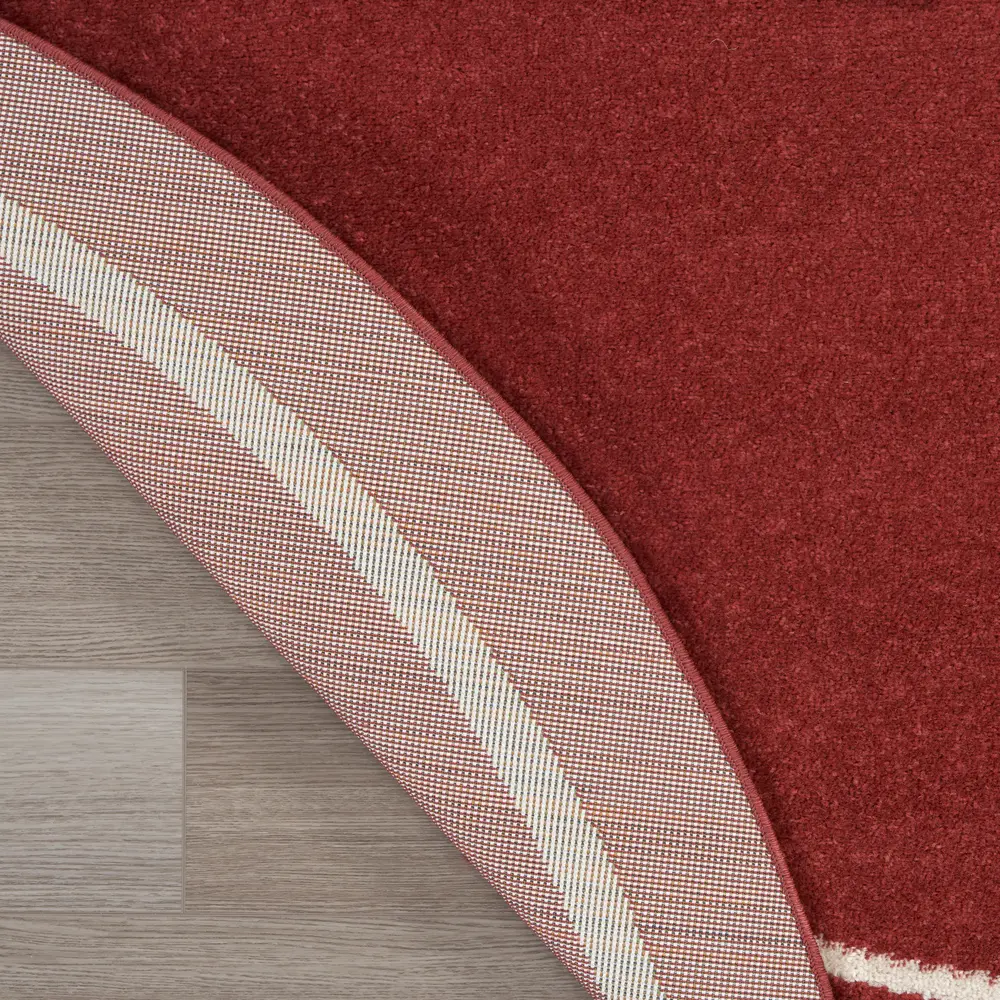 Nourison Essentials 4' x Round Brick Ivory Contemporary Rug