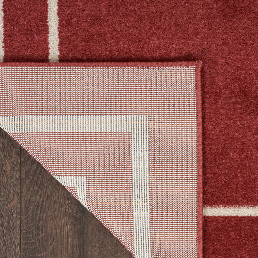 Nourison Essentials 5' x Square Brick Ivory Contemporary Rug