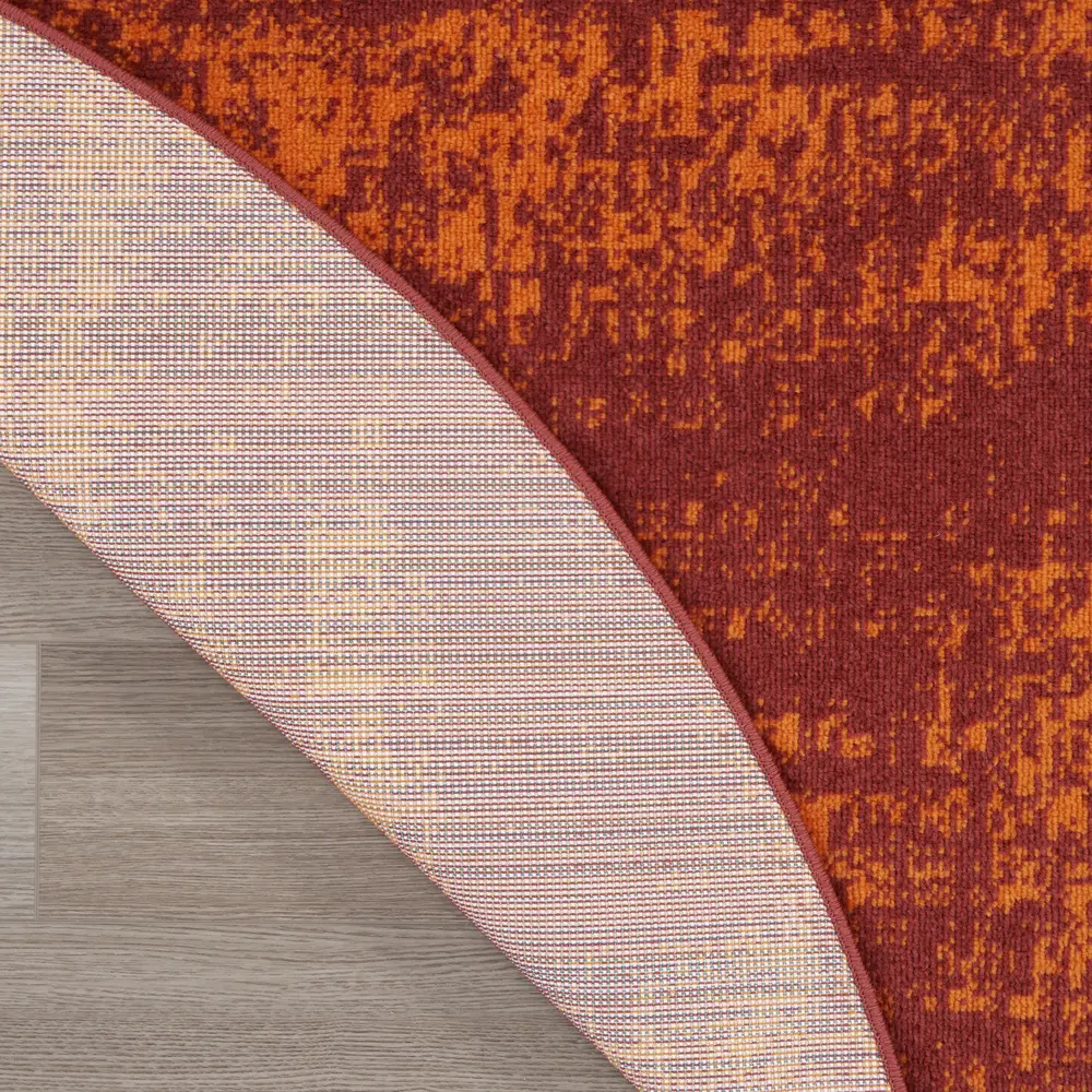 Nourison Essentials 8' x Round Red Modern Rug