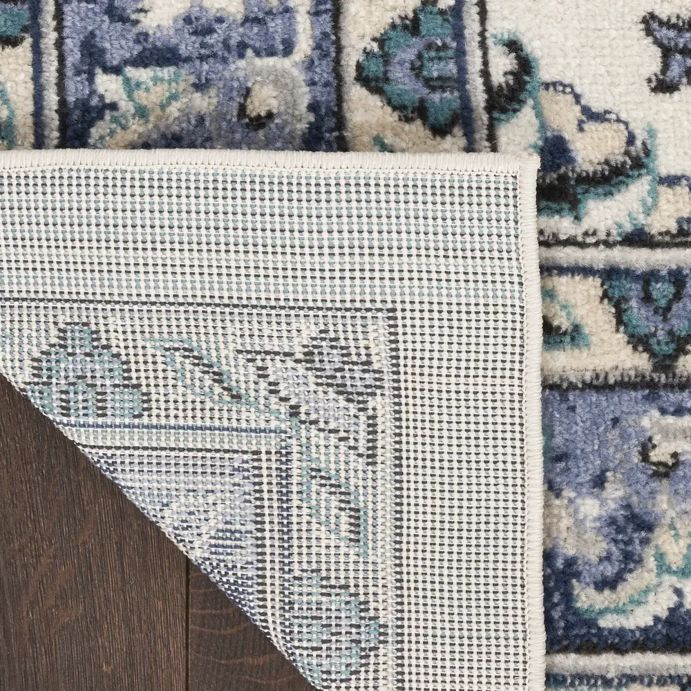 Nourison Essentials 2' x 4' Ivory Blue Vintage Rug