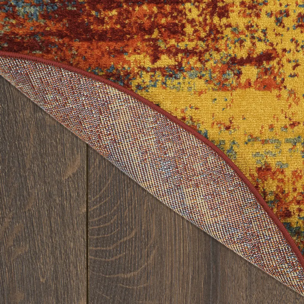 Nourison Essentials 8' x Round Flame Modern Rug