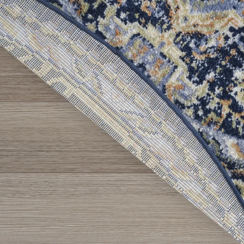 Nourison Essentials Persian 6' x Round Navy Vintage Rug