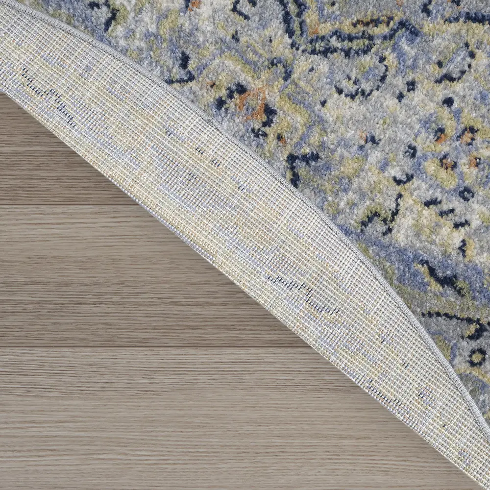 Nourison Essentials Persian 6' x Round Blue Vintage Rug