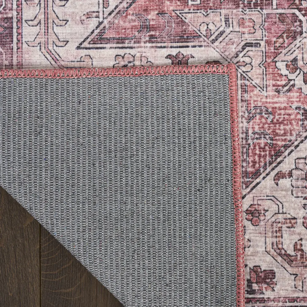 Nourison Washables 6' x 9' Red Vintage Indoor Rug