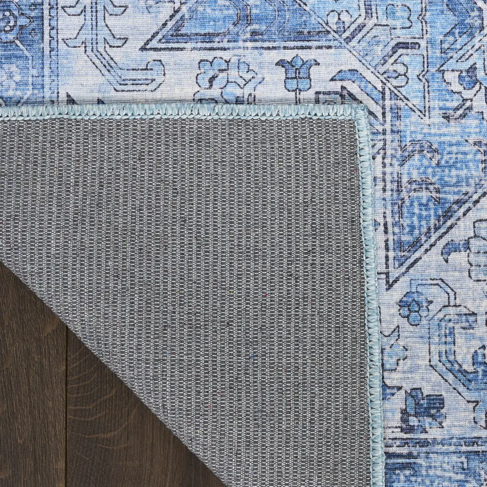 Nourison Washables 8' x 10' Blue Vintage Indoor Rug