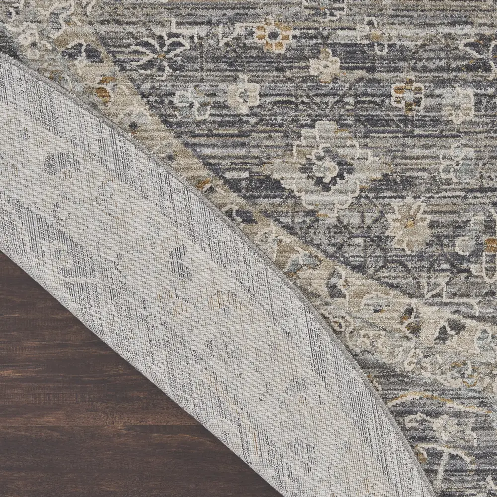 Nourison Nyle 7’10” x Round Slate Multicolor Vintage Indoor Rug