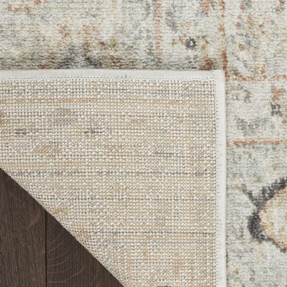 Nourison Oushak Home 2' x 4' Light Grey Vintage Indoor Rug