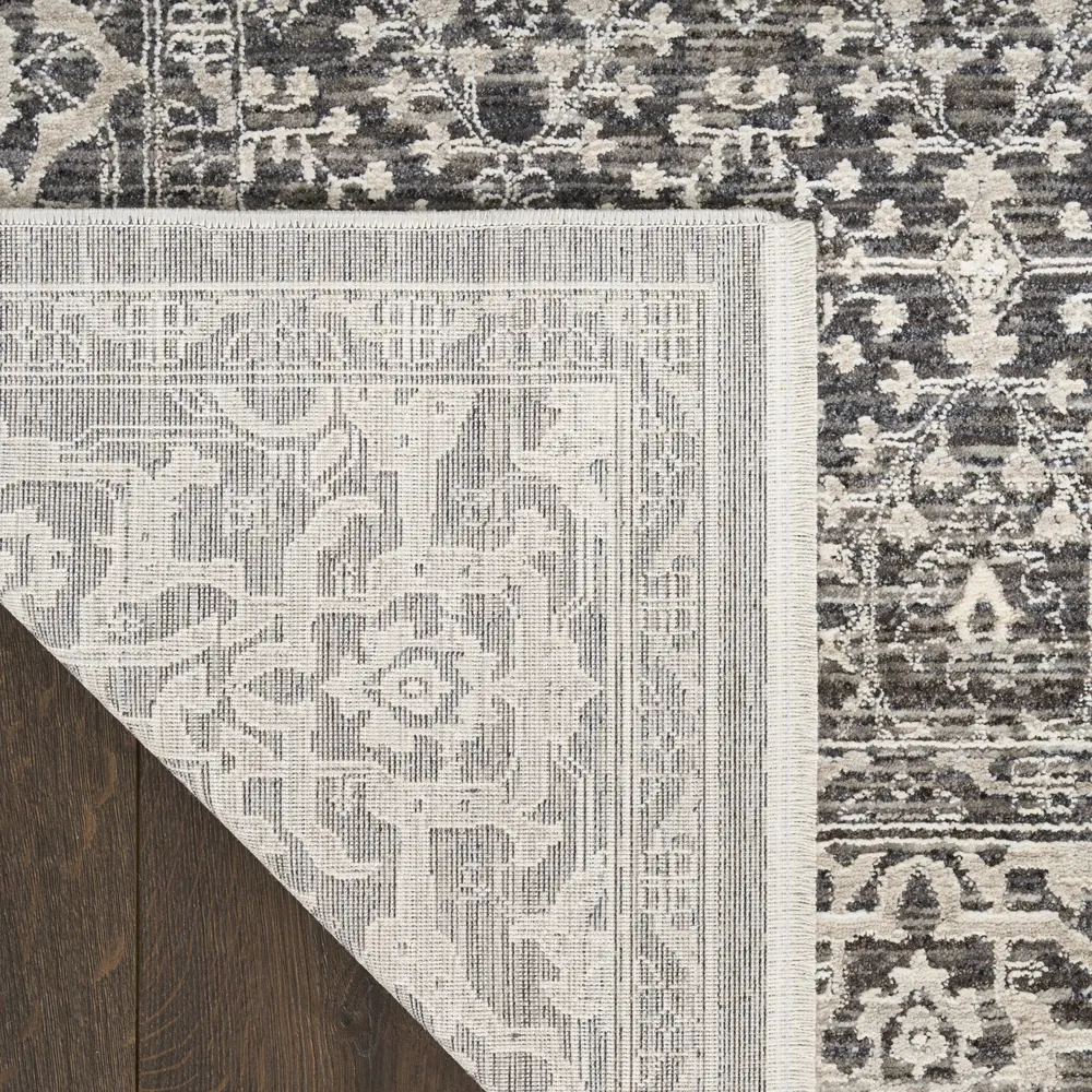 Nourison Outlines 10' x 13' Charcoal Ivory Vintage Indoor Rug
