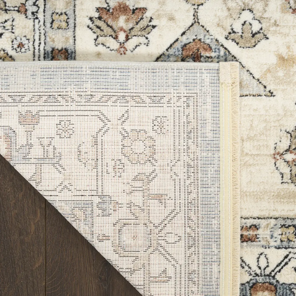 Nourison Pardis 2' x 6' Blue Taupe Vintage Indoor Rug