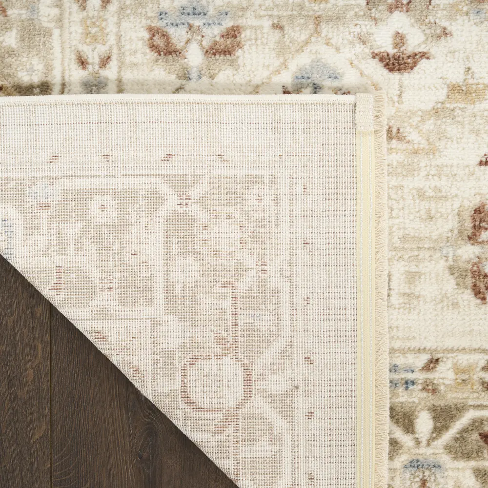 Nourison Pardis 2' x 6' Ivory Taupe Vintage Indoor Rug