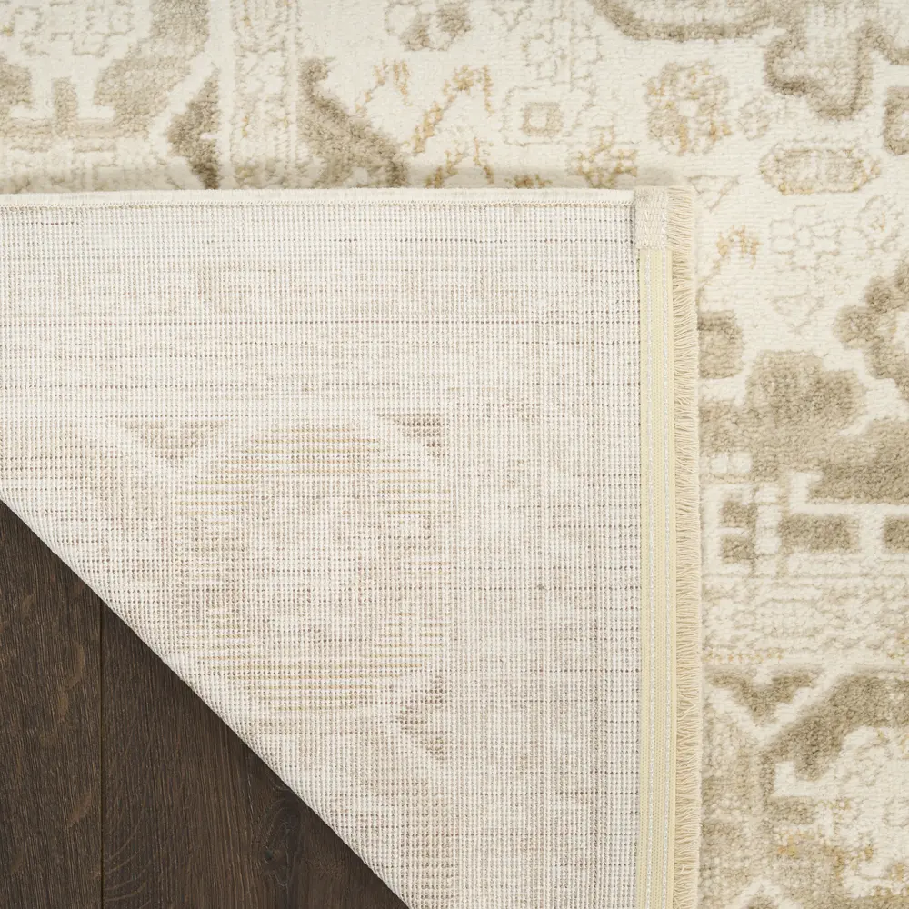 Nourison Pardis 2' x 6' Ivory Beige Vintage Indoor Rug