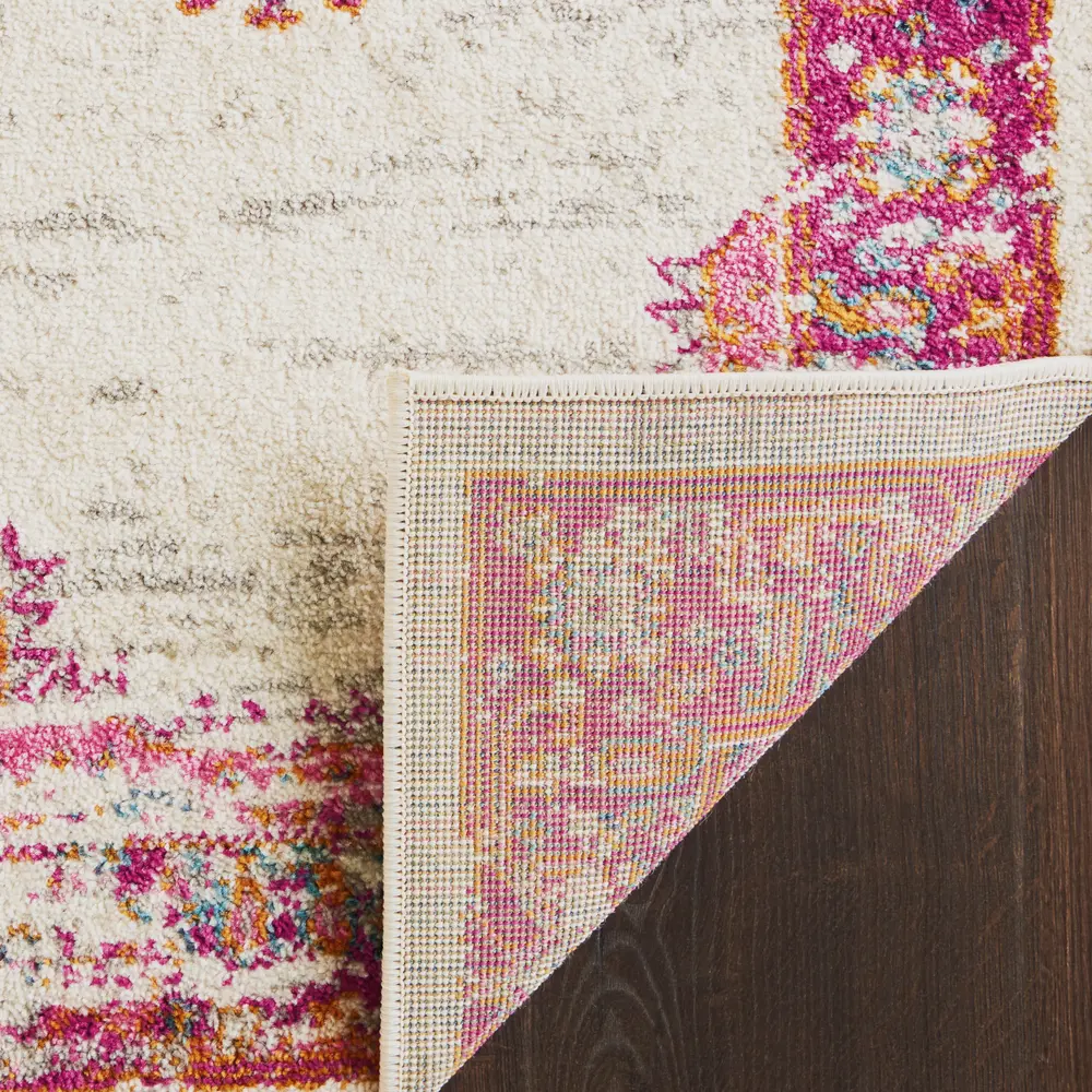 Nourison Passion 12' x 18' Ivory Fuchsia Bohemian Indoor Rug
