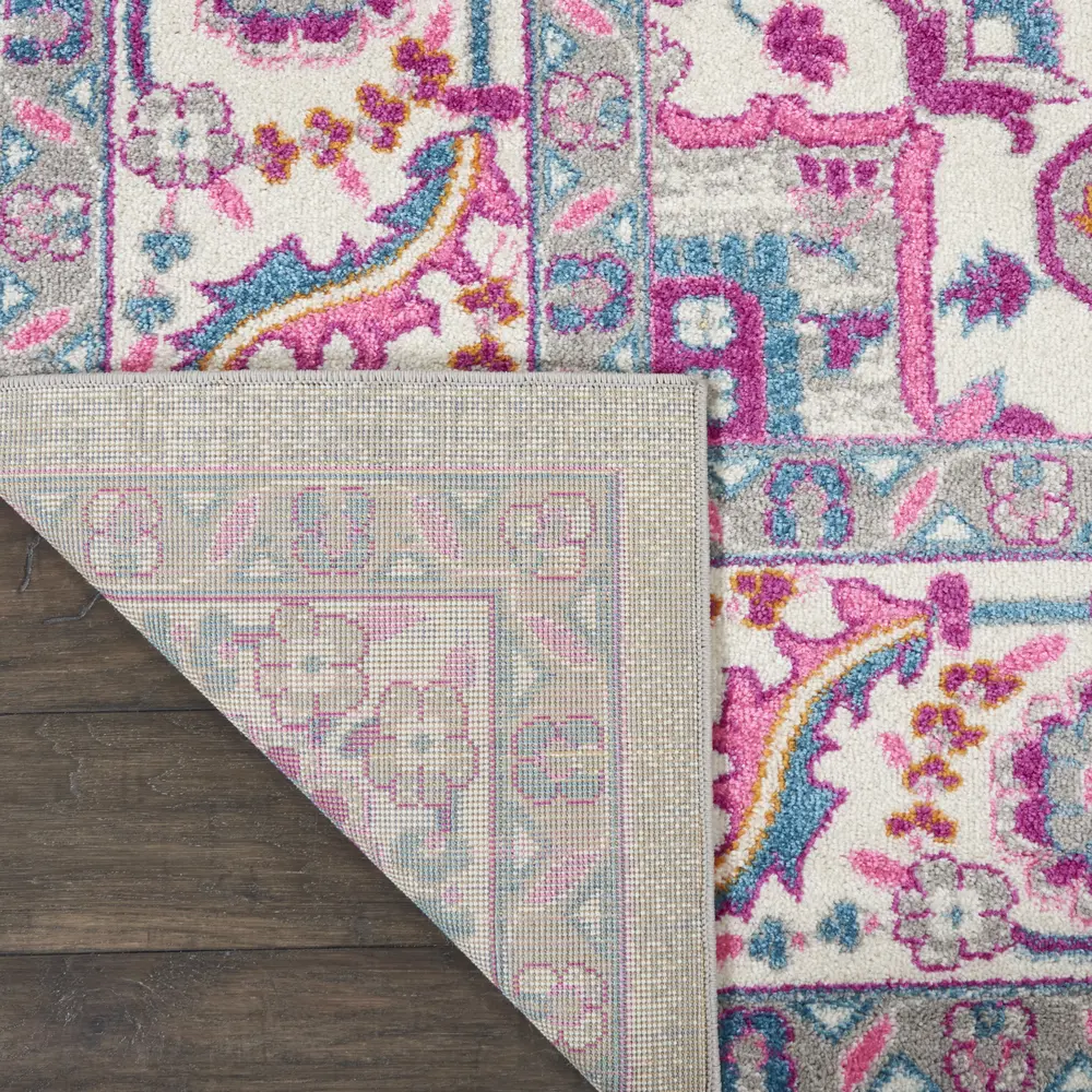 Nourison Passion 9' x 12' Light Grey Pink Bohemian Indoor Rug