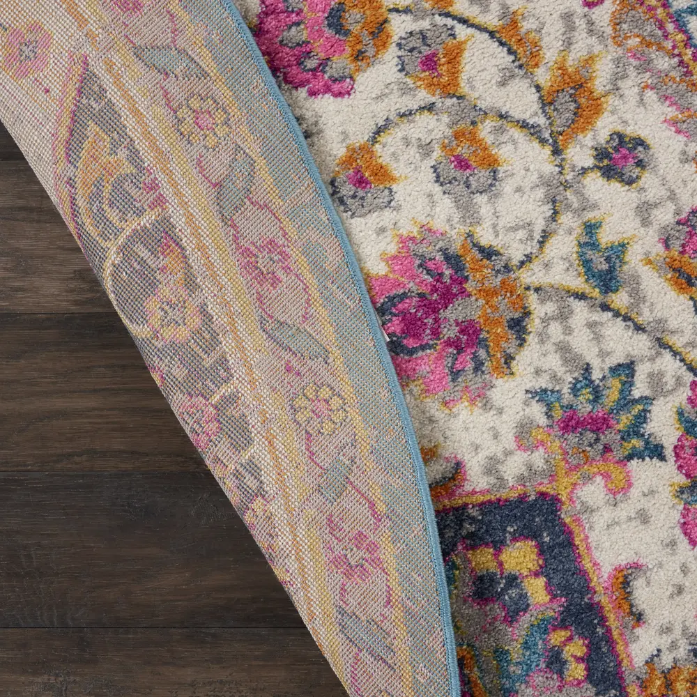 Nourison Passion 8' x Round Ivory Multicolor Transitional Indoor Rug