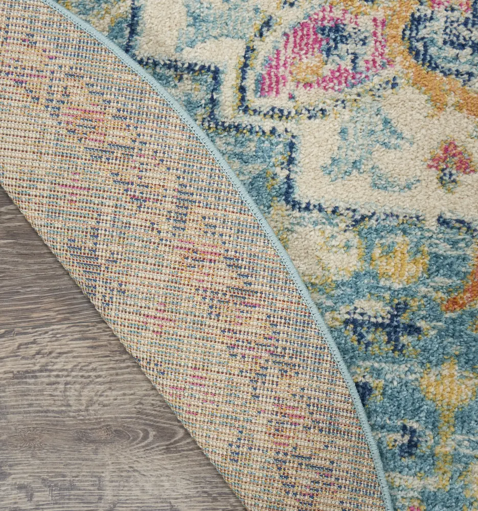 Nourison Passion 8' x 10' Ivory Light Blue Bohemian Indoor Rug