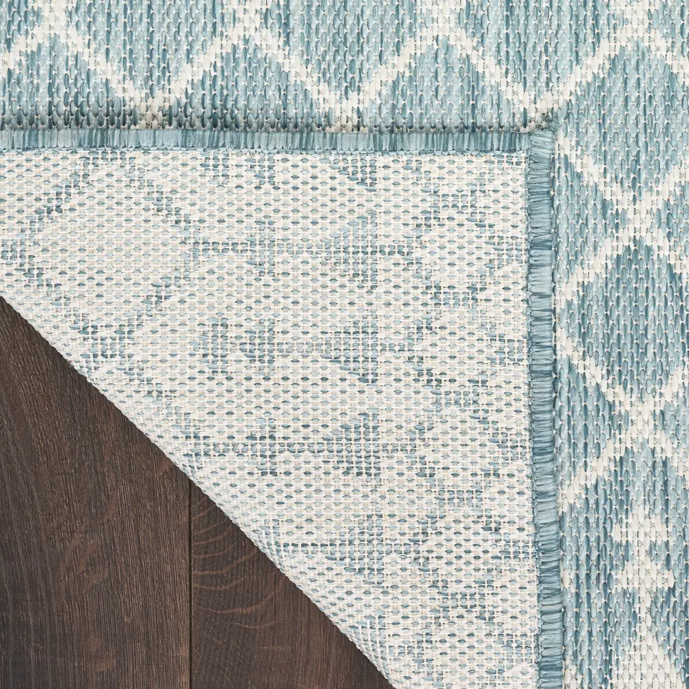 Nourison Positano 4' x 6' Aqua Modern Rug