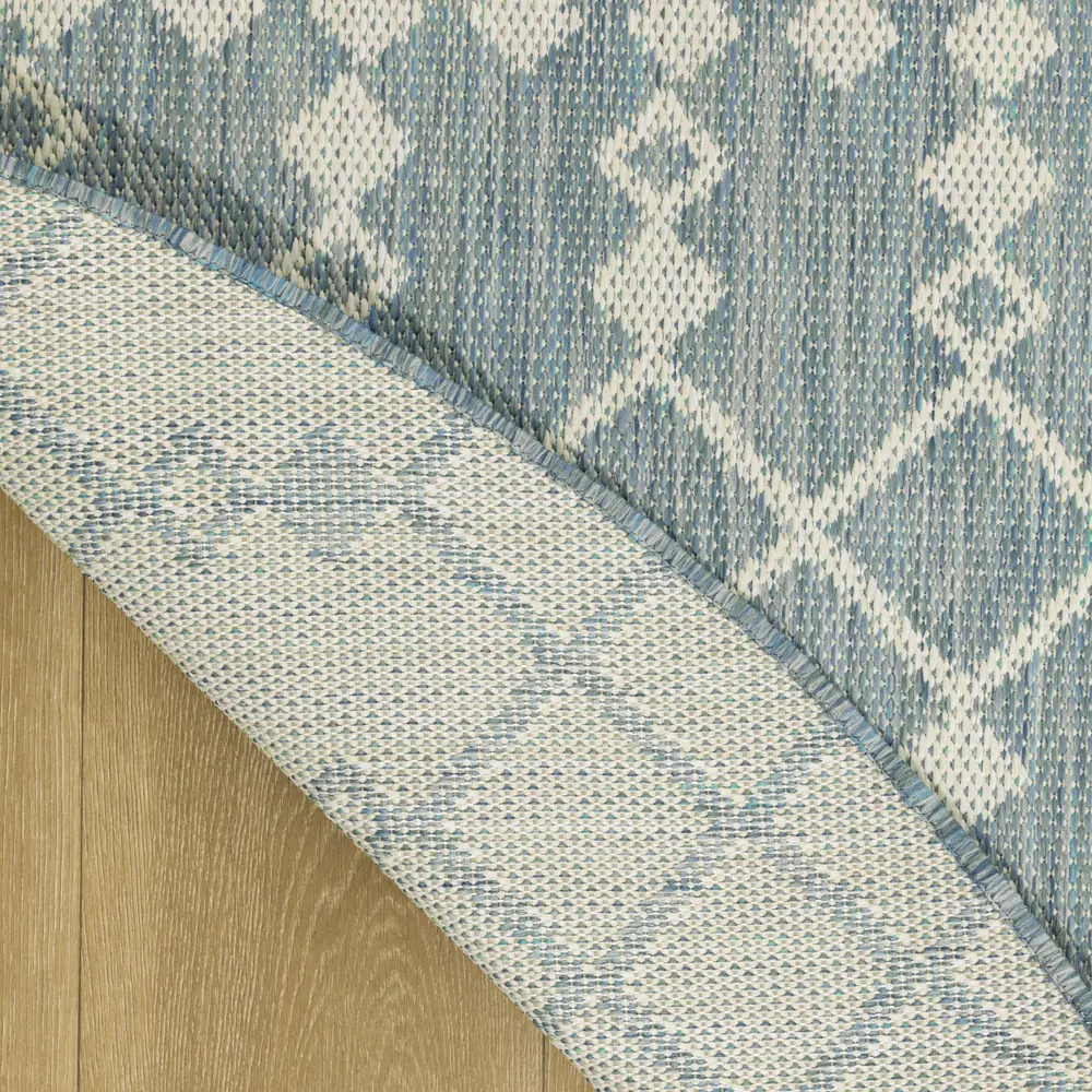 Nourison Positano 6' x Round Aqua Modern Rug