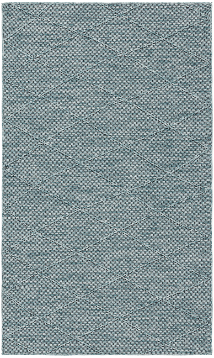 Nourison Practical Solutions 3' x 5' Aqua Modern Rug