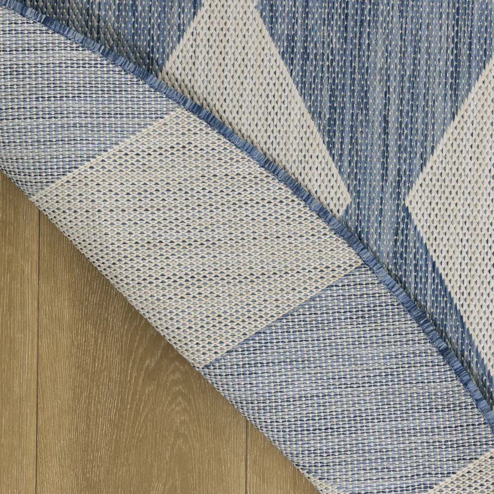 Nourison Positano 6' x Round Navy Blue Modern Rug